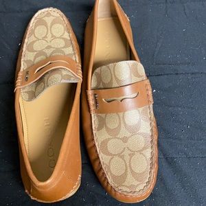Brown coach loafers